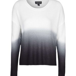Topshop Black and White Ombré Sweater 2